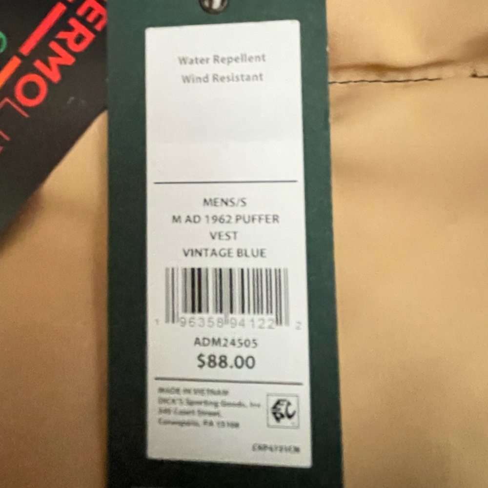 Men’s Alpine Design Navy Puffer Vest NWT - Picture 4 of 5